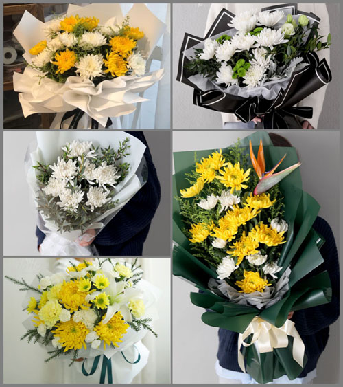 湖北黄冈市黄梅县蔡山镇周应祥村白事花束代送